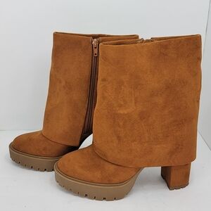 INC International Women's Acelina Fold-Over Cuffed Dress Booties SIZE 9